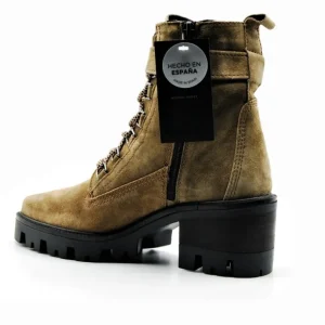 ALPE 2036 11 30 Verde Media bota cordones tacón ancho mujer