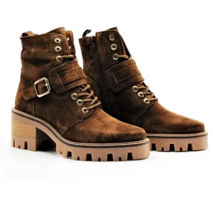 ALPE Arabica 4091 1133 Marrón. Botín cordones hebilla mujer - tienda online -