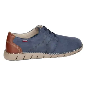 CALLAGHAN VIZ 43200 Azul y beige marrón. Zapato cordón elástico