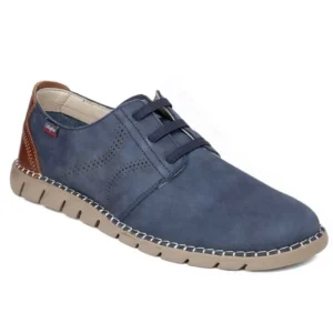 CALLAGHAN VIZ 43200 Azul y beige marrón. Zapato cordón elástico