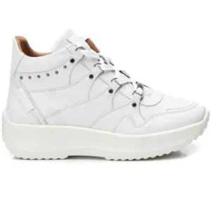 CARMELA 68205 blanco y negro Bota deportiva plataforma cordones mujer