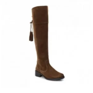 CARMELA 66364 MARRON BOTA ALTA ANTE BORLAS TRASERA