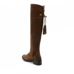 CARMELA 66364 MARRON BOTA ALTA ANTE BORLAS TRASERA