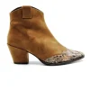 DANIELA X VEGA BOTIN WESTERN 1707 NEGRO Y MARRON