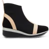 DIBIA 11525 Negro Botín licra cuña mujer
