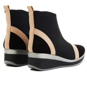 DIBIA 11525 Negro Botín licra cuña mujer