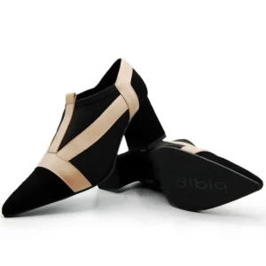 DIBIA 11097 Negro y Piedra Zapato tacón alto licra mujer