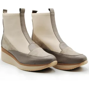 DIBIA 11505 Taupe Piel cuña media mujer