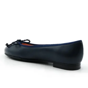 DUIT 5000 Cuero, azul y beige Manoletina lisa plana mujer