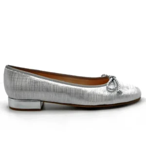DUIT 3000 Plata Manoletina piel lazo mujer