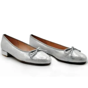DUIT 3000 Plata Manoletina piel lazo mujer
