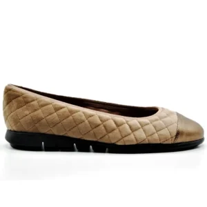 DUIT 4010 Taupe y gris Francesita plana puntera mujer