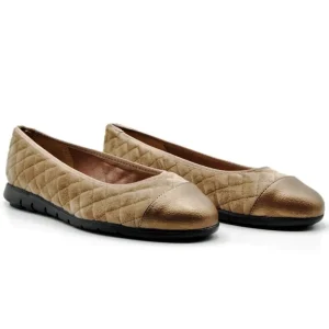 DUIT 4010 Taupe y gris Francesita plana puntera mujer