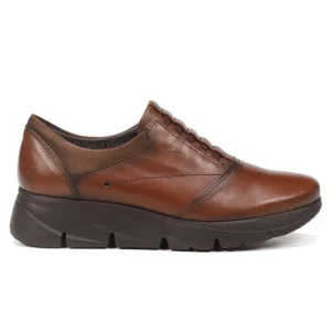 FLUCHOS Bona F1357 Negro y marrón Zapato elásticos plataforma mujer
