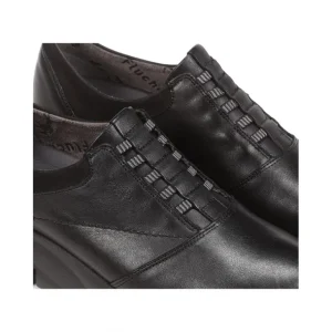 FLUCHOS Bona F1357 Negro y marrón Zapato elásticos plataforma mujer