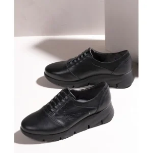FLUCHOS Bona F1357 Negro y marrón Zapato elásticos plataforma mujer