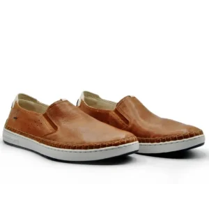 FLUCHOS Lester F1714 Azul y Cuero Mocasín casual Hombre