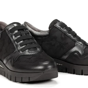 FLUCHOS Meryl F1623 Negro Deportiva elásticos mujer