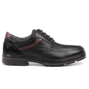 FLUCHOS Murray F1045 Negro y marrón. Zapatos sport cordones Hombre
