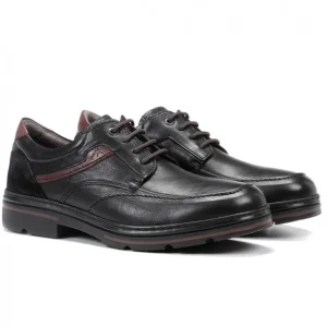 FLUCHOS Murray F1045 Negro y marrón. Zapatos sport cordones Hombre