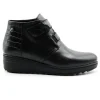 KAOLA 5071 Negro Botín corto velcro cuña mujer