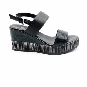 LA REPO 51400 E9 BEIS Y NEGRO SANDALIA CUÑA CASUAL