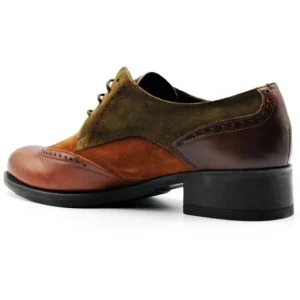 LUIS GONZALO 4743M Marrón y negro. Zapato cordones pala vega mujer