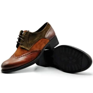 LUIS GONZALO 4743M Marrón y negro. Zapato cordones pala vega mujer