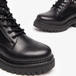 NEROGIARDINI 205895D Negro Bota tipo militar tachas cordones mujer