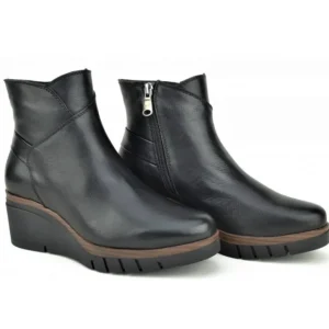 PAULA URBAN 10-1142 Marrón y Negro Botín cuña mujer