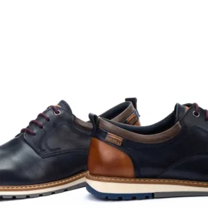 PIKOLINOS M8J-4183 Cuero, Azul y Negro Zapato sport cordones hombre
