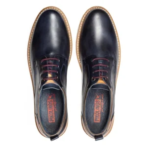 PIKOLINOS M8J-4183 Cuero, Azul y Negro Zapato sport cordones hombre