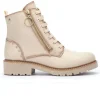 PIKOLINOS Vicar W0V-8610 Negro, granate y hielo. Bota plana cordones mujer