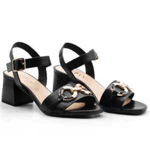 REPO 30283-E3 Negro Sandalia vestir tacón ancho mujer