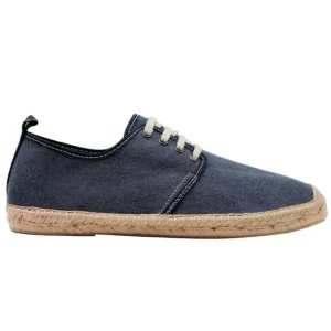SALVI 049-178 Beis Kaki azul y granate Lona Yute cordones hombre