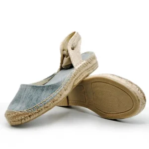 SALVI 278-314 Negro, beige y celeste Alpargatas yute mujer