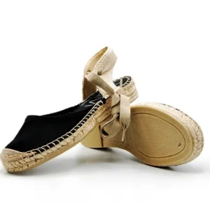 SALVI 278-314 Negro, beige y celeste Alpargatas yute mujer