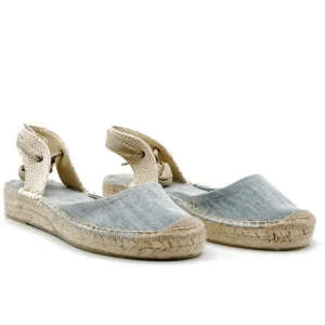 SALVI 278-314 Negro, beige y celeste Alpargatas yute mujer