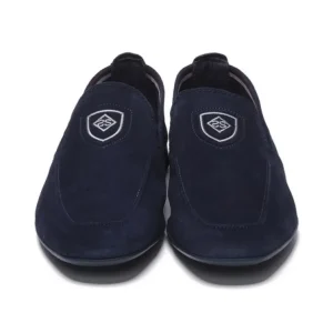 SERGIO SERRANO 1114 Azul Mocasin escudo hombre