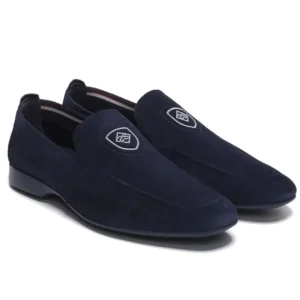 SERGIO SERRANO 1114 Azul Mocasin escudo hombre