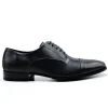 SERGIO SERRANO 5802 Azul y Cuero Zapato vestir puntera cortada cordones Hombre