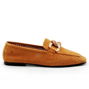 VEXED HARPER Celeste, cuero y verde Mocasín ante mujer