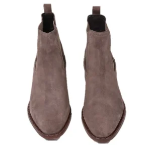 VEXED Idoia 7034 Crema Botín plano serraje mujer