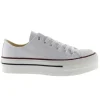 VICTORIA 1 061100 Blanco, Atlántico y Negro. Deportiva Plataforma cordones mujer