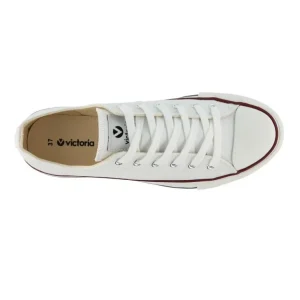 VICTORIA 1 061100 Blanco, Atlántico y Negro. Deportiva Plataforma cordones mujer