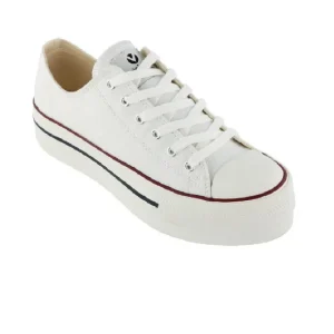 VICTORIA 1 061100 Blanco, Atlántico y Negro. Deportiva Plataforma cordones mujer