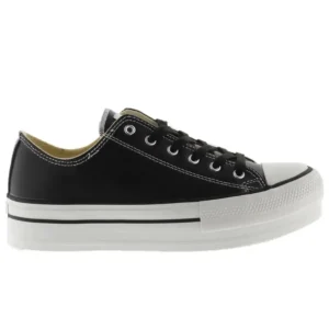 VICTORIA 061106 Blanco y negro. Deportiva plataforma piel mujer