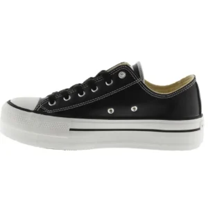 VICTORIA 061106 Blanco y negro. Deportiva plataforma piel mujer