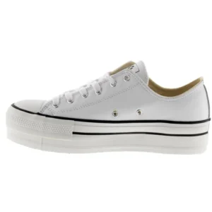 VICTORIA 061106 Blanco y negro. Deportiva plataforma piel mujer
