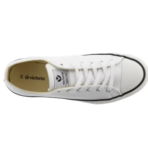 VICTORIA 061106 Blanco y negro. Deportiva plataforma piel mujer